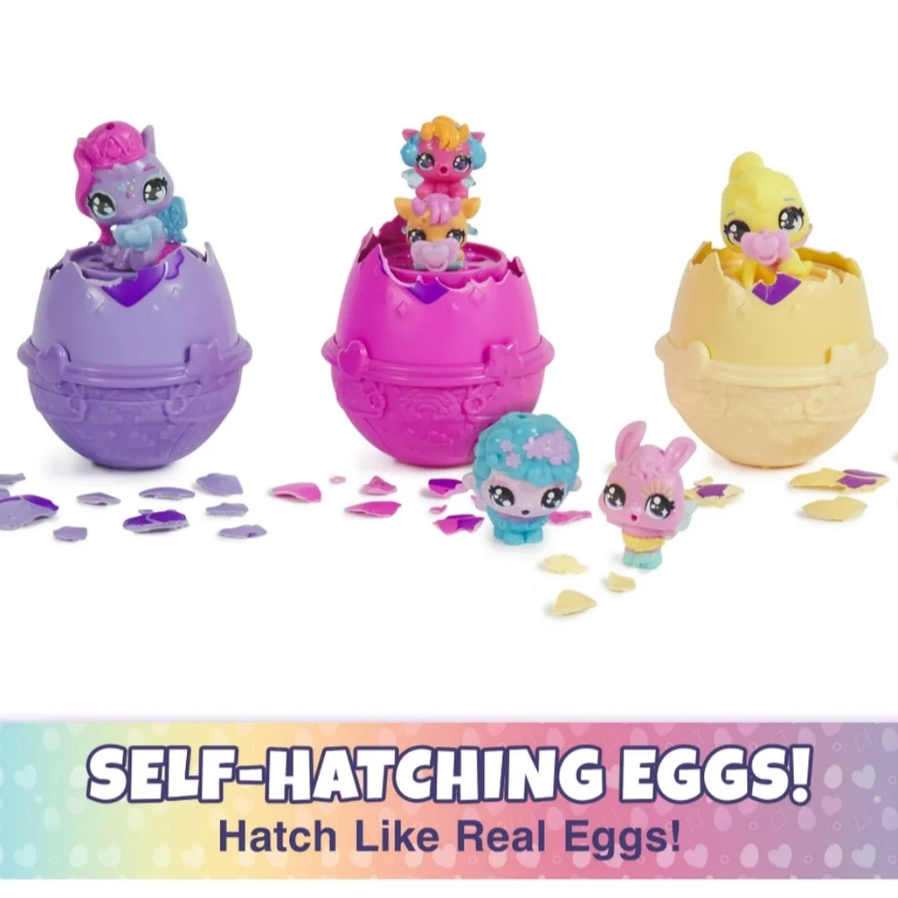Hatchimals Alive Spring Basket with 6 Figures, 3 Self-Hatching Eggs NWT